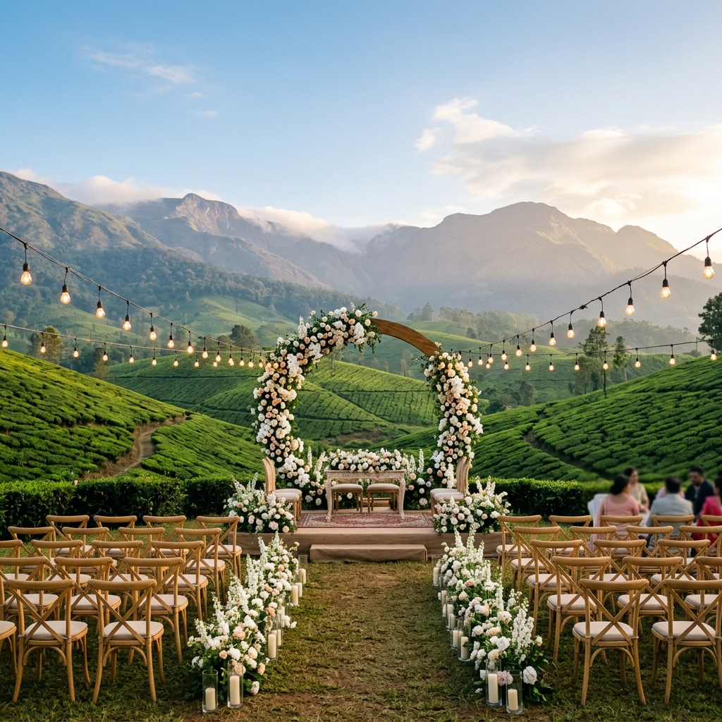 Main destination wedding in Munnar